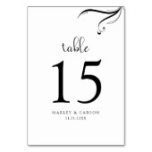 Boho Wit en Zwart Elegant Huwelijk Modern Kaart (Voorkant)