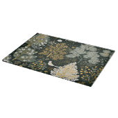 Boho Wit Groen Gouden Bomen Vogel Snijplank (Hoek)