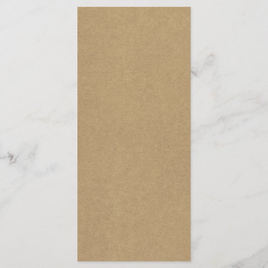 Boho wit marine pioen faux bruin kraft bruiloft menu (Achterkant)