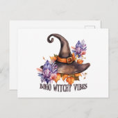 Boho Witchy Vibes Halloween  Briefkaart (Voorkant / Achterkant)