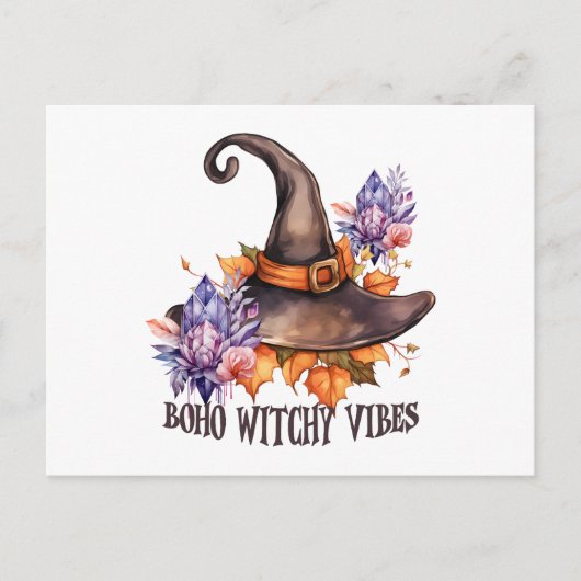 Boho Witchy Vibes Halloween  Briefkaart (Voorkant)