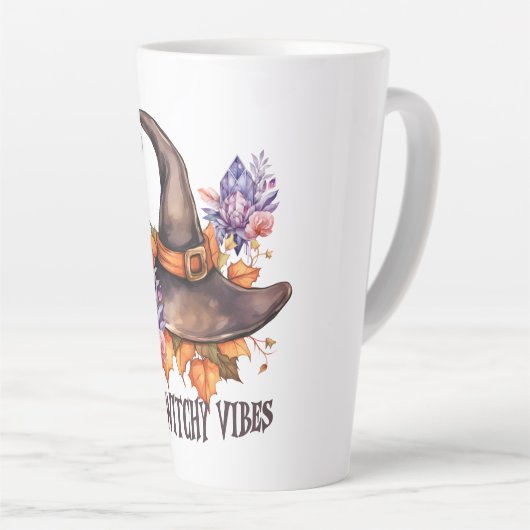 Boho Witchy Vibes Halloween Latte Mok (Rechterhoek)