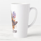 Boho Witchy Vibes Halloween Latte Mok (Rechts)