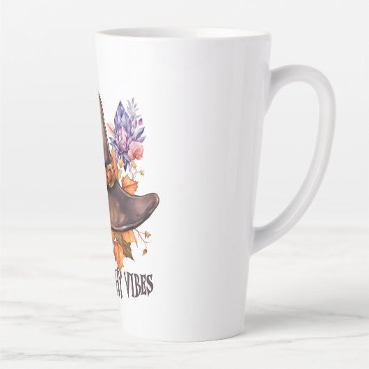 Boho Witchy Vibes Halloween  Latte Mok (Rechts)