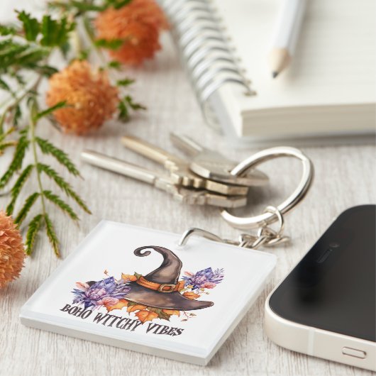 Boho Witchy Vibes Halloween  Sleutelhanger (Voorkant Rechts)