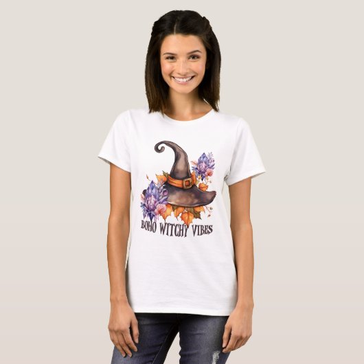 Boho Witchy Vibes Halloween  T-shirt (Voorkant volledig)