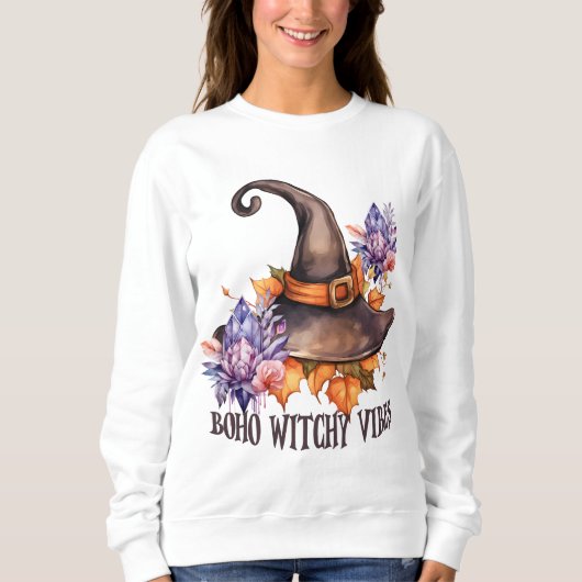 Boho Witchy Vibes Halloween Trui (Voorkant)