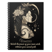 Boho Witchy Vibes in zwart en bruin Notitieboek (Voorkant)