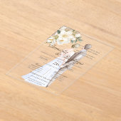 Boho with bride and groom wedding acryl uitnodigingen (Laagn)