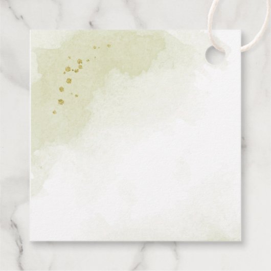 Boho witte bloemen groene bladeren botanische guns bedankjes labels (Achterkant)