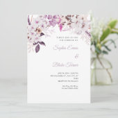 Boho Witte Bloemige Witte Winter Bruiloft Kaart (Staand voorkant)