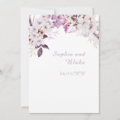 Boho Witte Bloemige Witte Winter Bruiloft Kaart (Achterkant)