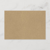 Boho Witte Marine Pioen Kraft Bruiloft Receptie Informatiekaartje (Achterkant)