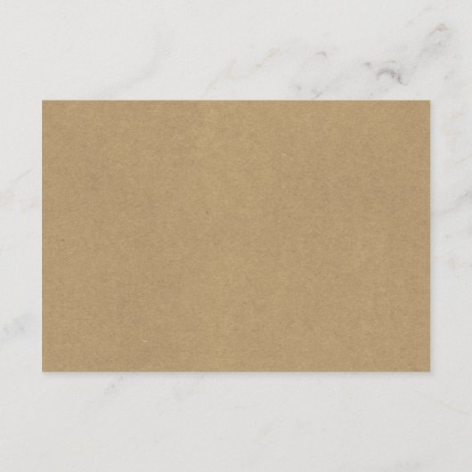 Boho Witte Marine Pioen Kraft Bruiloft Receptie Informatiekaartje (Achterkant)