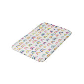 Boho Witte Multi Regenboog Badmat (Gekanteld)