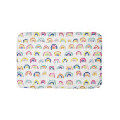 Boho Witte Multi Regenboog Badmat (Voorkant)