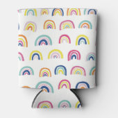 Boho Witte Multi Regenboog Blikjeskoeler (Voorkant)