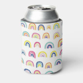 Boho Witte Multi Regenboog Blikjeskoeler (Blikje Achterkant)