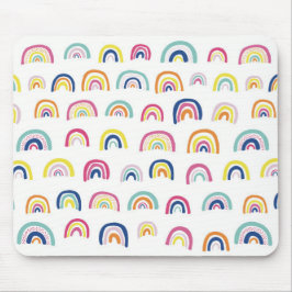 Boho Witte Multi Regenboog Muismat