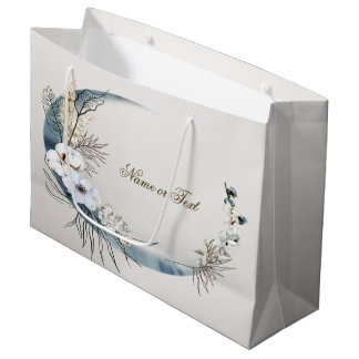 Boho Witte Orchidee Bloemen Blauwe Maan Elegant Fe Groot Cadeauzakje