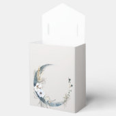 Boho Witte Orchidee Bloemen Blauwe Maan Elegant Pa Bedankdoosjes (Geopend)