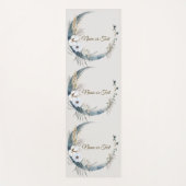 Boho Witte Orchidee Bloemen Blauwe Maan Elegant Yogamat (Voorkant)