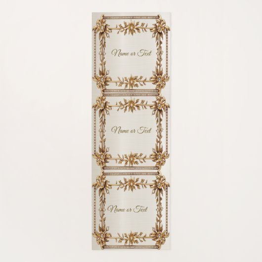 Boho Witte Orchidee Bloemen Blauwe Maan Elegant Yogamat (Achterkant)