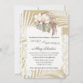 BOHO Witte Orchidee Bloemig Tropisch Loofwerk Kraf Kaart (Voorkant)