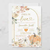 Boho Witte Pompoen Herfst in Liefde Vrijgezellenfe Kaart (Voorkant)