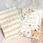 Boho Witte Pompoen Herfst in Liefde Vrijgezellenfe Kaart