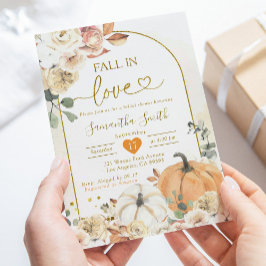 Boho Witte Pompoen Herfst in Liefde Vrijgezellenfe Kaart