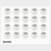 Boho Witte Roos Bloemige Bloementuin Bruiloft Ronde Sticker (Vel)