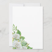 Boho Witte Rozen Bloemen Bruids Brunch Uitnodiging (Achterkant)