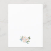 BOHO WITTE ROZEN BLOEMEN BRUILOFT DINER MENU (Achterkant)