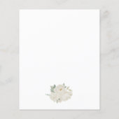 BOHO WITTE ROZEN BLOEMEN BRUILOFT DINER MENU (Achterkant)