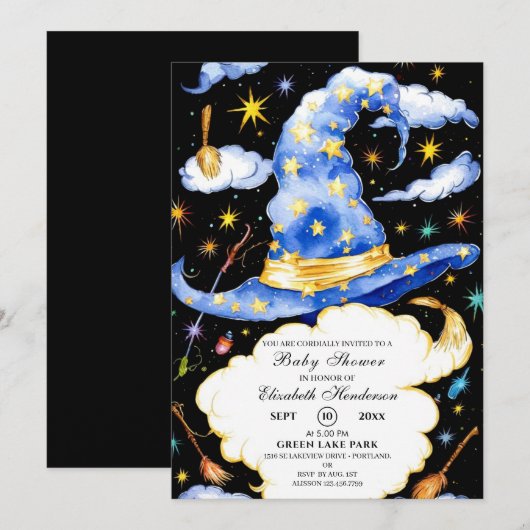 Boho Wizard Pet Baby shower Kaart (Voorkant / Achterkant)