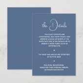 Boho-woestijn - Blauwe Minimale bruiloft - Gegeven Kaart (Voorkant / Achterkant)