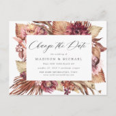 Boho woestijn bloem nieuwe datum aankondigingskaart (Voorkant)