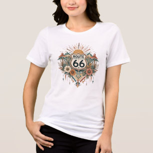 Boho woestijn bloem Route 66 grafisch ontwerp Tri-Blend Shirt