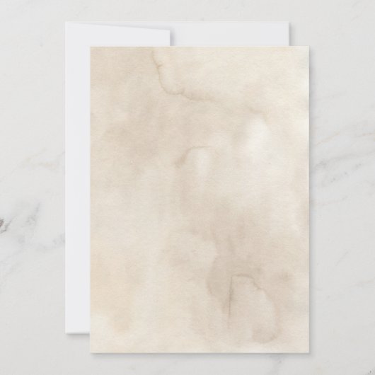 Boho woestijn bloemenbruiloft kaart (Achterkant)