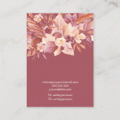 Boho woestijn bloemige logo sieraden oorbel kettin visitekaartje (Achterkant)