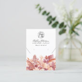 Boho woestijn bloemige logo sieraden oorbel kettin visitekaartje (Staand voorkant)