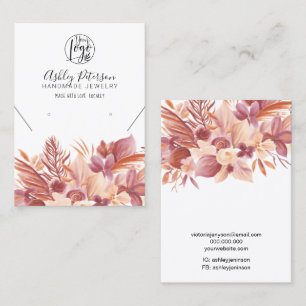 Boho woestijn bloemige logo sieraden oorbel kettin visitekaartje