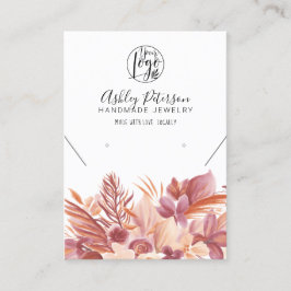 Boho woestijn bloemige logo sieraden oorbel kettin visitekaartje