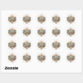Boho woestijn bloemrijke weg decal ronde sticker (Vel)