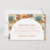 Boho Woestijn Boog Bruiloft Bedankkaart (Voorkant)