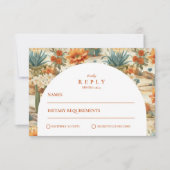 Boho Woestijn Boog Bruiloft RSVP Kaartje (Voorkant)