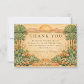 Boho Woestijn Botanische Bruiloft Bedankkaart (Voorkant)