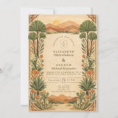 Boho Woestijn Botanische Bruiloft Kaart (Voorkant)