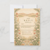 Boho Woestijn Botanische Bruiloft RSVP Kaartje (Voorkant)